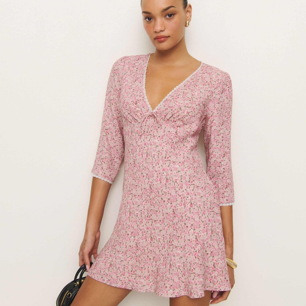 Reformation Arlie Dress Pink - Size 6